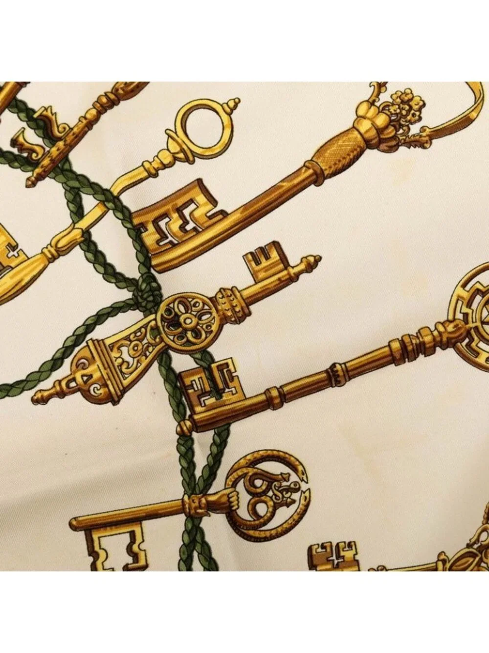 Hermes Carre 90 Les Cles The Keys Rare Key Pattern Scarf Large Wine